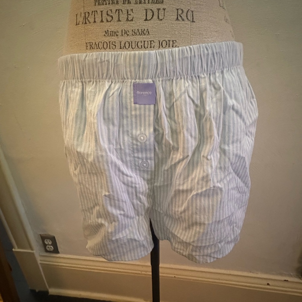 Florence by Mills blue and white pajama shorts